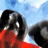 ohne titel, 2023, aquarell auf papier, 50x65 cm, copyright vg bildkunst + axel hptner